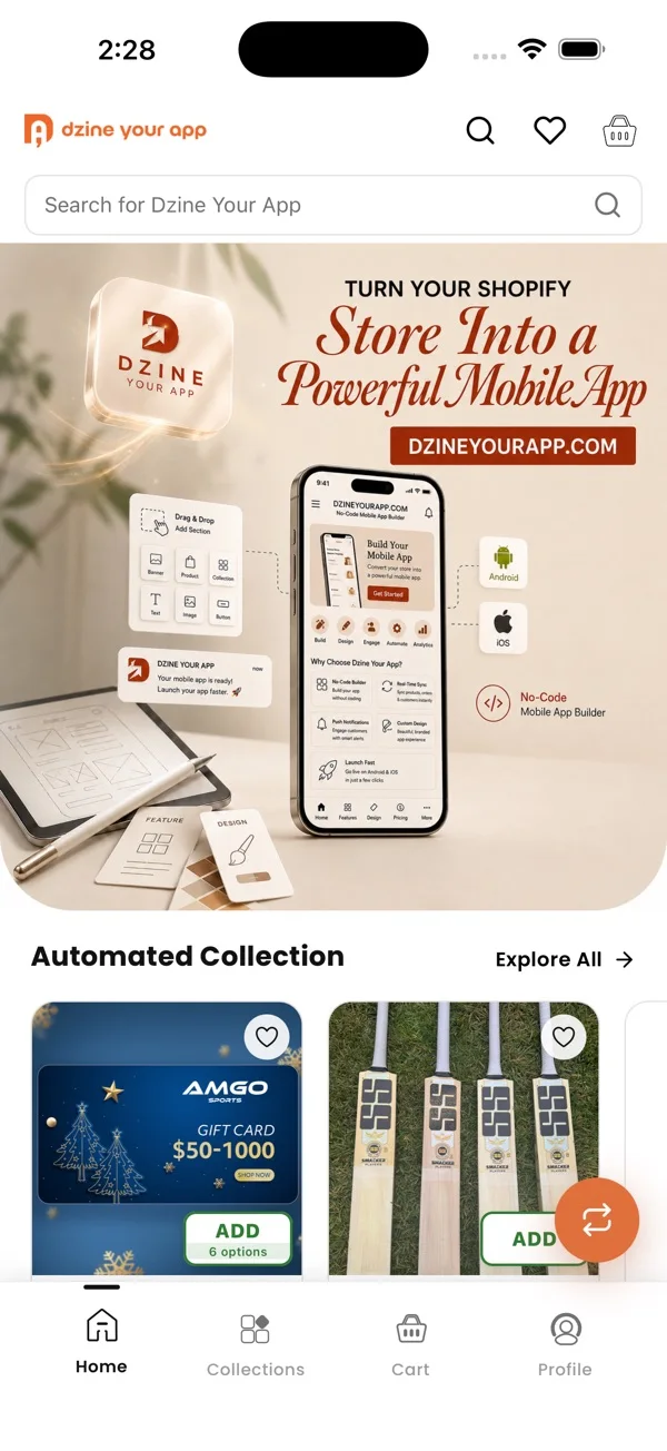 Dzine Your App app screen 2