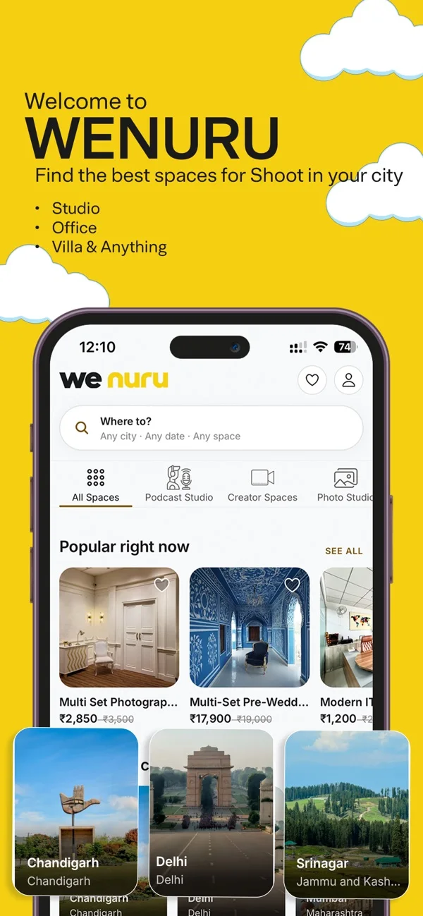 Wenuru app screen 1